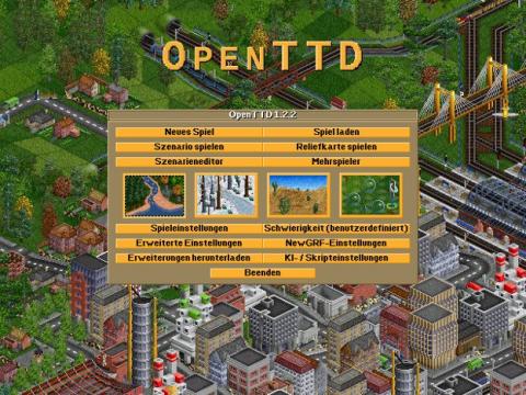 Screenshot OpenTTD 2012 Ubuntu