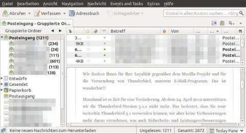 Screenshot Thunderbird 2012 Ubuntu