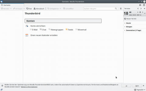 Screenshot Thunderbird 2020 Ubuntu KDE