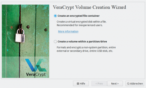 Screenshot VeraCrypt 2020 Ubuntu