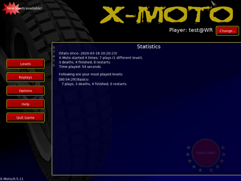 Screenshot X-Moto 2020 Ubuntu