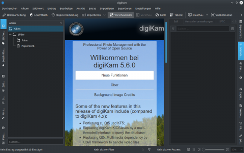 Screenshot digiKam 2019 ubuntu KDE