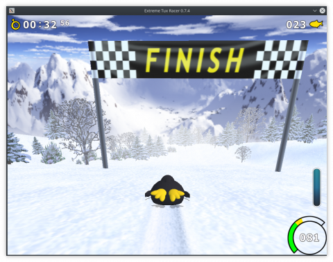 Screenshot Extreme Tux Racer 2019 Ubuntu