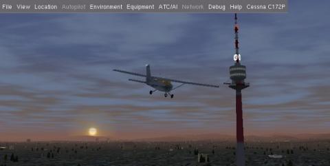 Screenshot Flightgear Vienna 2012 Ubuntu