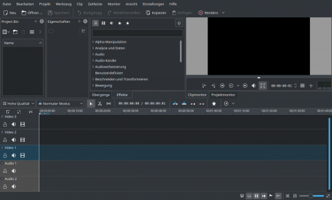 Screenshot KDEnLive 2019 Ubuntu KDE