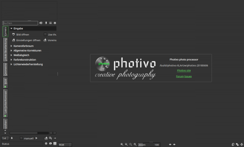 Screenshot Photivo 2019 Ubuntu